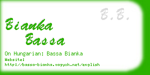 bianka bassa business card